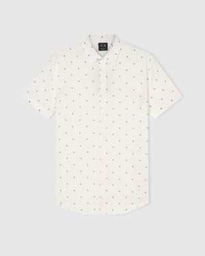 F0198 Short Sleeve Shirt in Ivory