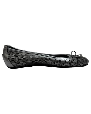 Jimmy Choo Perforated Ballet Flats in Metallic Silver Leather