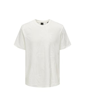 Only & Sons Onsmarco life reg palm jacquard ss