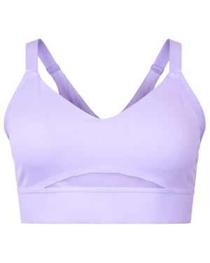 Brooks Drive Interlace Run Womens Purple Sports Bra