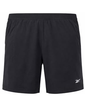Reebok Logo Mens Black Running Shorts