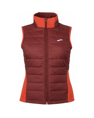 Brooks Shield Hybrid 2.0 Womens Dark Red Gilet