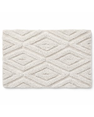 Casa di Elturo Badmat katoen boho squares /wit – 50 x 80 cm