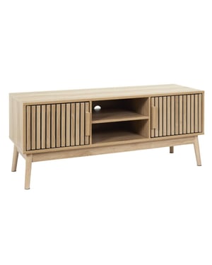 Casa di Elturo Tv-meubel bergen oak – 117 cm – bruin – houtfineer – met deurtjes & opbergvakken