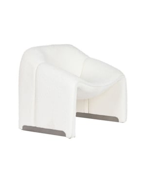 Casa di Elturo Luxe te bouclé design fauteuil lunora – lounge chair – l84 x d64 x h74 cm
