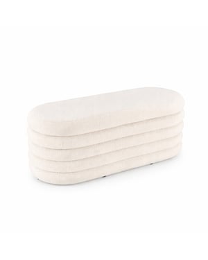 Casa di Elturo Bank poef linea teddy met opbergruimte – l 110 x d 46 x h 40,5 cm