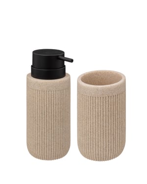 Casa di Elturo Badkamer set nordic stone zeeppompje & beker -