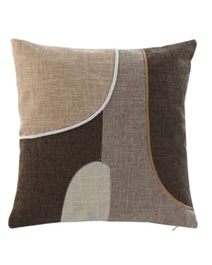 Casa di Elturo Sierkussen lorea katoen 45 x 45 cm bruin & decoratief patchwork -
