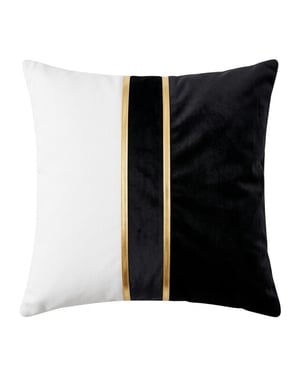 Casa di Elturo Sierkussen aurelio velvet 45 x 45 cm – luxe zwart kussen met gouden details