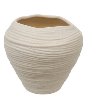 Casa di Elturo Liora keramische vaas zand – Ø 22 x h 20 cm