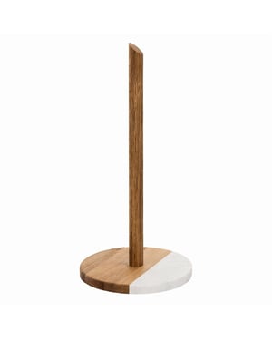 Casa di Elturo Keukenrolhouder acacia marmer /wit h30 cm