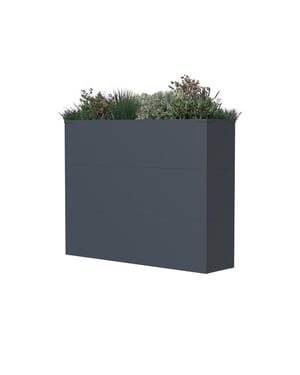 Westmann Talus xl metalen plantenbak met bodem 100x25x77 cm -