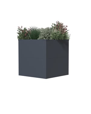 Westmann Talus s metalen plantenbak met bodem 50x50x50 cm -