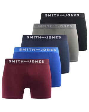 Smith & Jones Graylen 5pk Boxer Shorts Mens