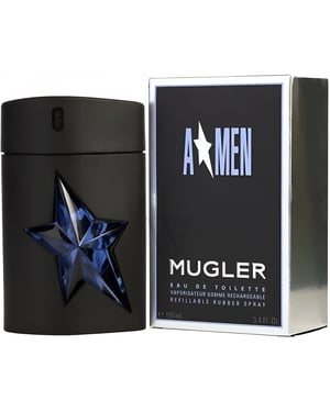 Mugler Angel Men 100ml EDT Spray In Rubber Flask