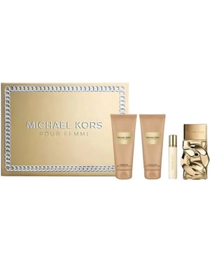 Michael Kors Pour Femme Gift Set 100ml EDP + 100ml Body Lotion + 100ml Shower Gel + 10ml EDP