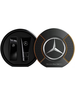 Mercedes Benz Club Black Gift Set 100ml EDT Spray + Shower Gel 100ml (Tin Box)
