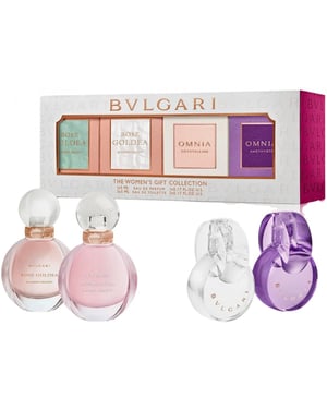 Bulgari Coffret set: Rose Goldea Blossom Delight EDP + & EDT + Crystalline EDT + Omni Amethyste EDT - 4 x 5ml