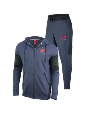 Nike Air Mens Navy Hooded Zip Tracksuit Set