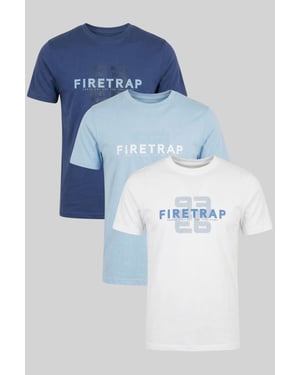 Multi 3 Pack Regular Fit Cotton Crew T-Shirts