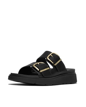 FitFlop Gen-ff buckle two-bar leather slides