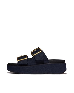FitFlop Gen-ff max buckle two-bar denim slides