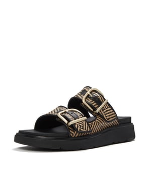 FitFlop Gen-ff buckle graphic-weave two-bar slides