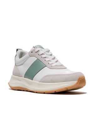 FitFlop F-mode flow sneaker leather & suede mix