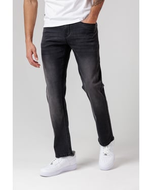 Dark Grey Straight Leg Cotton Rich Jeans