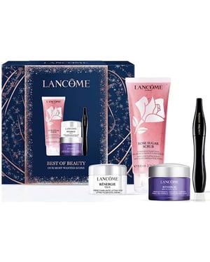 Lancome Renergie Set: Eye Cream 5ml + Multi-Lift Night Cream 15ml + Rose Scrub 100ml + Hypnôse Mascara 01 Noir