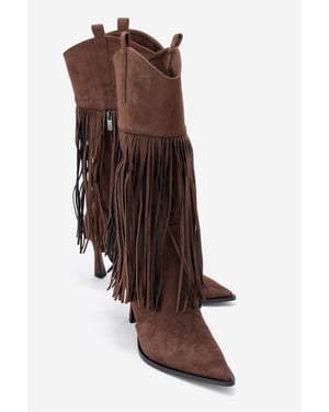 Gueras Fringe Spitse Neus Laars (Dames)
