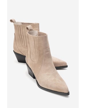 Julieta Leren Blokhak Western Boot (Dames)