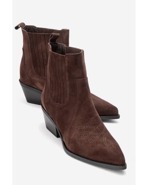 Julieta Leren Blokhak Western Boot (Dames)