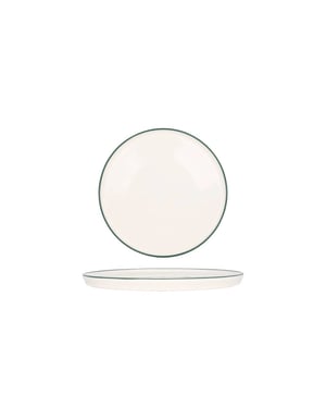 Rinart Dessertbord green edge porselein 24 cm set van 6