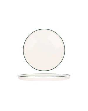 Rinart Dinerbord green edge porselein 26 cm set van 6