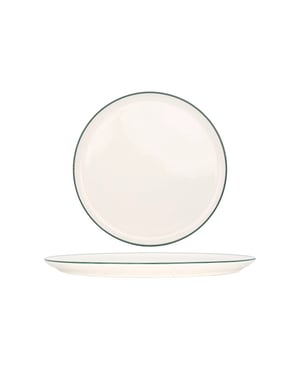 Rinart Pizzabord green edge porselein 32 cm set van 2