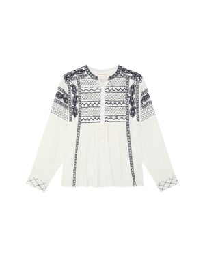 Maison Hotel Blouse lange mouw blanca
