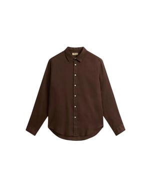 Woolrich Linen shirt lange mouw overhemden cfwosi2013mrut5284