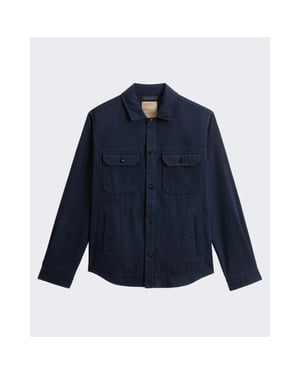 Woolrich Heren linen blend safari overshirt g