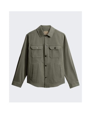 Woolrich Heren linen blend safari overshirt g