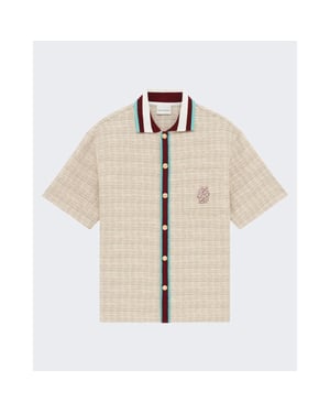 Drole De Monsieur Heren chemise en tweed d miroir