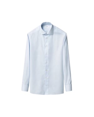 Eton Semi solid cotton lyocell shirt lange mouw overhemden 100015130