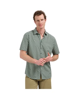 No Excess Shirt short sleeve stretch allover green