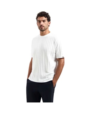No Excess T-shirt crewneck solid relief jacqu white