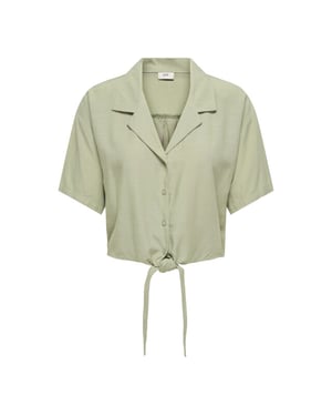 Jacqueline de Yong Jdycaya linen s/s knot shirt wvn di