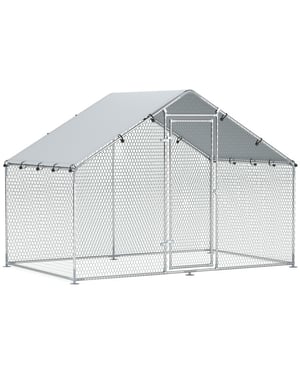 4goodz Kippenren met uv-bestendig zeil en gaas voor 5-8 kippen 300x170 cm