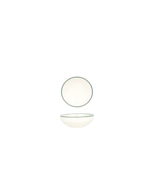 Rinart Serveerschaal green edge porselein 10 cm (100cc) set van 2