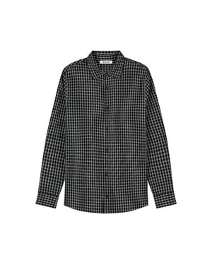 Olaf Checked seersucker ls shirt lange mouw overhemden m240308