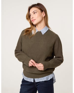Argyle Texture Knit Jumper