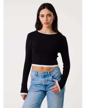 Contrast Knitted Jumper